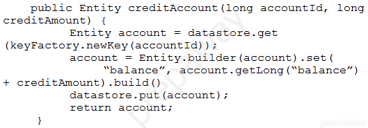 Illustration for Professional Cloud Developer question 10